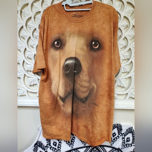 The Mountain Big Retriever Dog Face T-shirt Retired Rare XL - Picture 2 of 7